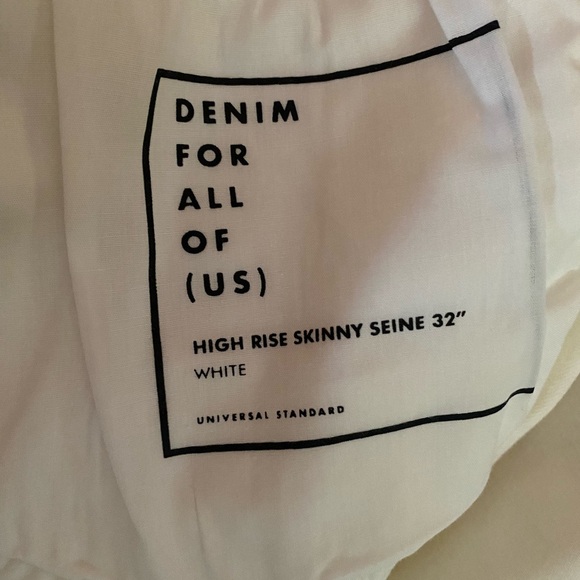 Universal Standard White High Rise Skinny Seine Jeans Women’s Plus Size 36 NEW - Picture 9 of 11